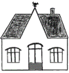 Zeichnung eines kleinen Hauses